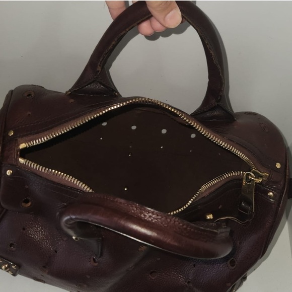 Like New!Marc Jacob's ( Made in Italy), Laser Cut Brigittte Brown Satchel bag - Picture 13 of 14